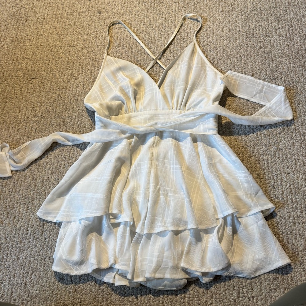 White romper for brides or graduation